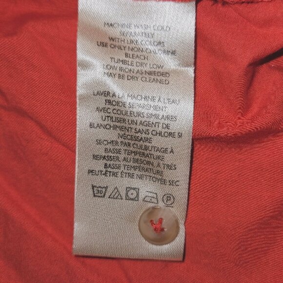 Pilcro anthropologie xs red button up shirt extra long - Picture 3 of 6